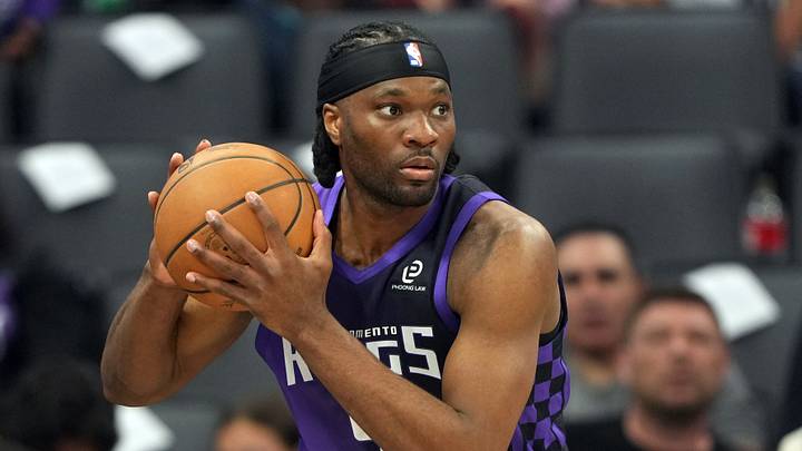 Apr 3, 2026; Sacramento, California, USA; Sacramento Kings forward Precious Achiuwa (9) during the first quarter against the New Orleans Pelicans at Golden 1 Center.