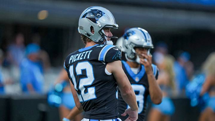 Carolina Panthers quarterback Kenny Pickett throws 