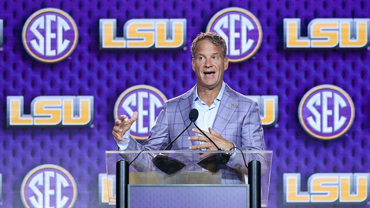 LSU Tigers head coach Lane Kiffin.