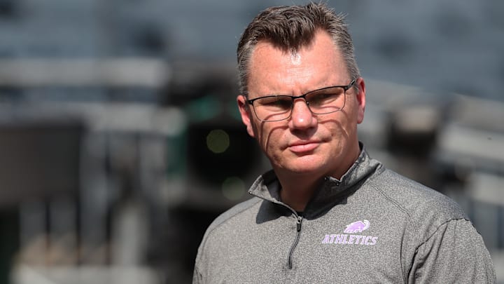 Jun 4, 2025; Pittsburgh, Pennsylvania, USA;  Pittsburgh Pirates general manager Ben Cherington looks on during batting practice before the game against the Houston Astros at PNC Park. Mandatory Credit: Charles LeClaire-Imagn Images