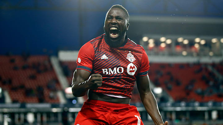 El jugador Jozy Altidore celebra un gol con el Toronto FC.