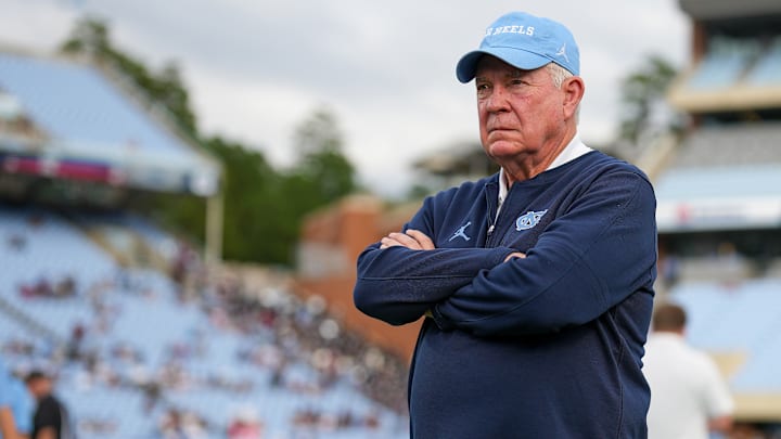 Head Coach Mack Brown during North Carolina Central v North Carolina