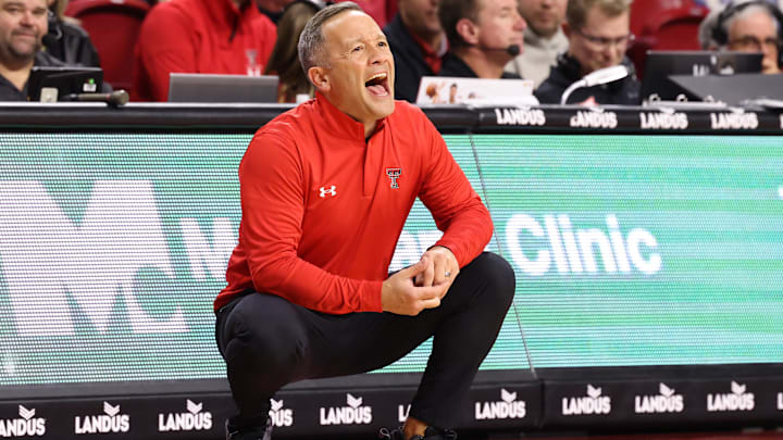 Feb 17, 2024; Ames, Iowa, USA; Texas Tech Red Raiders head coach Grant McCasland watches his team