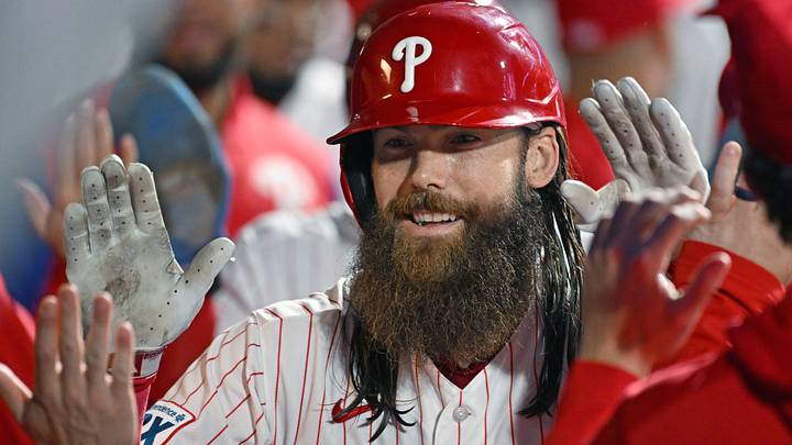 Sep 22, 2026; Philadelphia, Pennsylvania, USA; Philadelphia Phillies left fielder Brandon Marsh (16) celebrates his two-run home run during the second inning against the Milwaukee Brewers at Citizens Bank Park. Mandatory Credit: Eric Hartline-Imagn Images Sep 22, 2026; Philadelphia, Pennsylvania, USA; Philadelphia Phillies left fielder Brandon Marsh (16) celebrates his two-run home run during the second inning against the Milwaukee Brewers at Citizens Bank Park. Mandatory Credit: Eric Hartline-Imagn Images