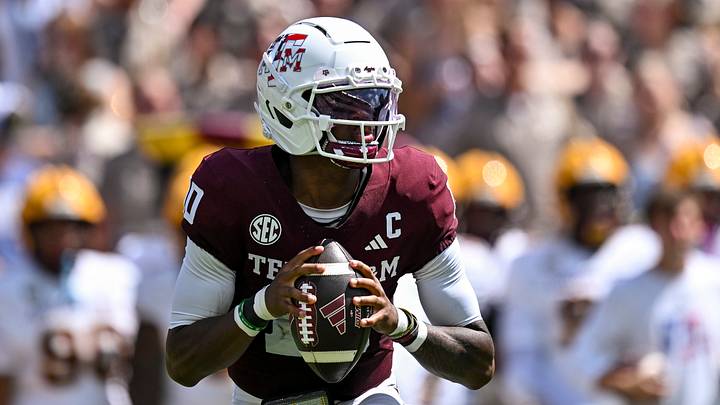 Texas A&M Aggies quarterback Marcel Reed (10) looks to pass the ball against Arizona State Sun Devils at Kyle Field. Texas A&M Aggies quarterback Marcel Reed (10) looks to pass the ball against Arizona State Sun Devils at Kyle Field.