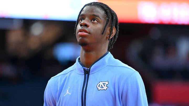 Feb 21, 2026; Syracuse, New York, USA; North Carolina Tar Heels forward Caleb Wilson (8) looks on prior to the game against the Syracuse Orange at the JMA Wireless Dome. Mandatory Credit: Rich Barnes-Imagn Images Feb 21, 2026; Syracuse, New York, USA; North Carolina Tar Heels forward Caleb Wilson (8) looks on prior to the game against the Syracuse Orange at the JMA Wireless Dome. Mandatory Credit: Rich Barnes-Imagn Images