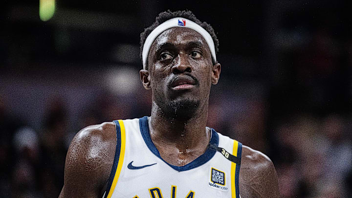 Jan 25, 2024; Indianapolis, Indiana, USA; Indiana Pacers forward Pascal Siakam (43) looks on in the first half against the Philadelphia 76ers at Gainbridge Fieldhouse. Mandatory Credit: Trevor Ruszkowski-USA TODAY Sports Jan 25, 2024; Indianapolis, Indiana, USA; Indiana Pacers forward Pascal Siakam (43) looks on in the first half against the Philadelphia 76ers at Gainbridge Fieldhouse. Mandatory Credit: Trevor Ruszkowski-USA TODAY Sports