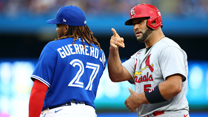 Guerrero Jr. felicitó a Albert Pujols