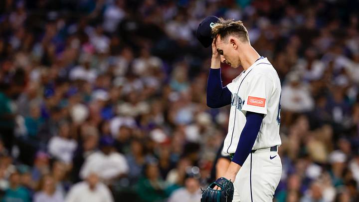 Sep 5, 2026; Seattle, Washington, USA; Seattle Mariners starting pitcher George Kirby (68) walks to the dugout following the top of the fourth inning against the Athletics at T-Mobile Park. Mandatory Credit: Joe Nicholson-Imagn Images Sep 5, 2026; Seattle, Washington, USA; Seattle Mariners starting pitcher George Kirby (68) walks to the dugout following the top of the fourth inning against the Athletics at T-Mobile Park. Mandatory Credit: Joe Nicholson-Imagn Images