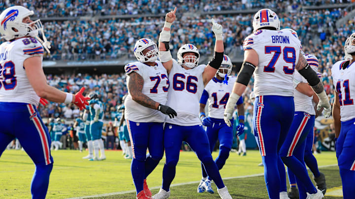 Buffalo Bills center Connor McGovern (66).