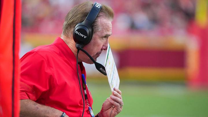 Aug 28, 2026; Kansas City, Missouri, USA; Kansas City Chiefs defensive coordinator Steve Spagnuolo watches play against the Seattle Seahawks during the game at Arrowhead Stadium. Mandatory Credit: Denny Medley-Imagn Images Aug 28, 2026; Kansas City, Missouri, USA; Kansas City Chiefs defensive coordinator Steve Spagnuolo watches play against the Seattle Seahawks during the game at Arrowhead Stadium. Mandatory Credit: Denny Medley-Imagn Images