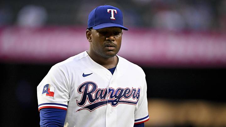 Texas Rangers starting pitcher Kumar Rocker. Texas Rangers starting pitcher Kumar Rocker.