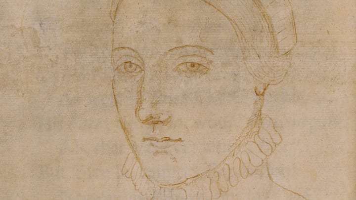 A portrait of Shakespeare's wife Anne Hathaway on parchment
