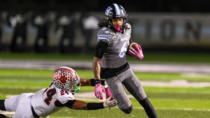 Hough senior wide receiver Jayden White avoids a South Mecklenburg tackler in a 42-10 win. Hough senior wide receiver Jayden White avoids a South Mecklenburg tackler in a 42-10 win.