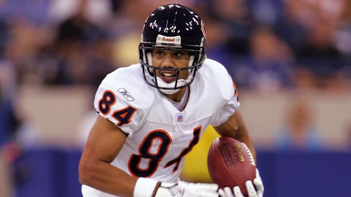 Aug. 20, 2005; Indianapolis, IN, USA; Chicago Bears Derek Abney returns an Indianapolis Colts punt for a touchdown in the first quarter at the RCA Dome. Mandatory Credit: Photo By Matt Cashore-Imagn Images Copyright (c) 2005 Matt Cashore