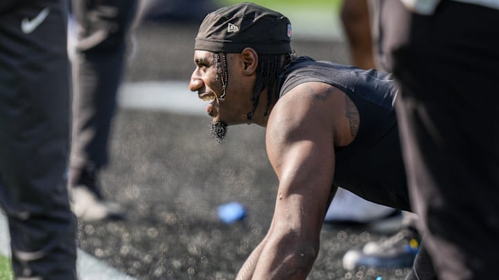 Nov 24, 2024; Charlotte, North Carolina, USA; Carolina Panthers wide receiver Xavier Legette (17) during pregame warmups against the Kansas City Chiefs at Bank of America Stadium. Nov 24, 2024; Charlotte, North Carolina, USA; Carolina Panthers wide receiver Xavier Legette (17) during pregame warmups against the Kansas City Chiefs at Bank of America Stadium.