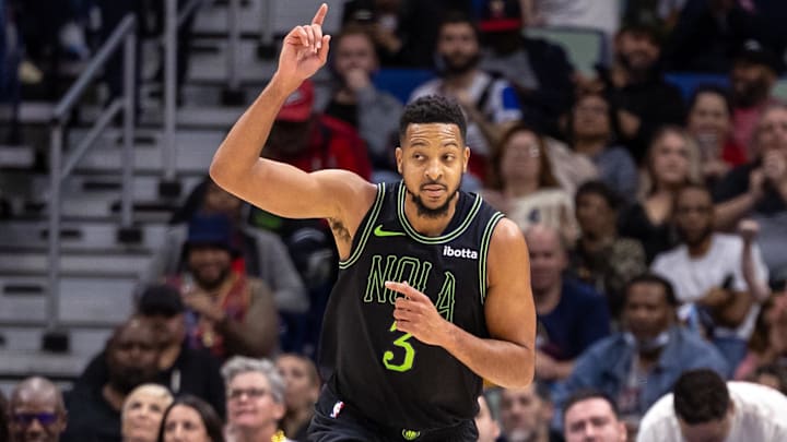 New Orleans Pelicans guard CJ McCollum.