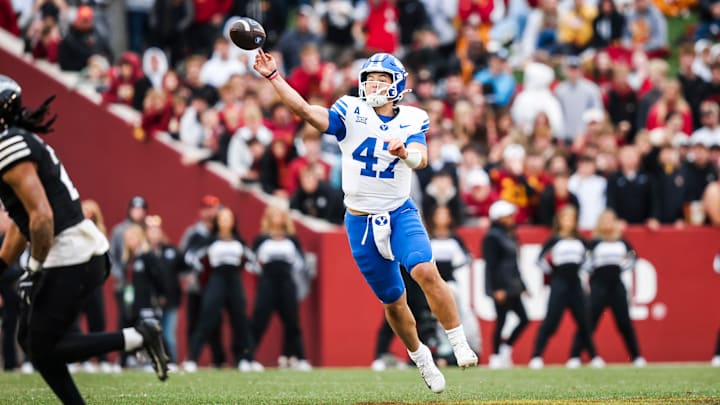BYU quarterback Bear Bachmeier against Iowa State