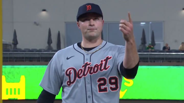 Tarik Skubal had some fun after the A's played their home-run light show on a foul ball