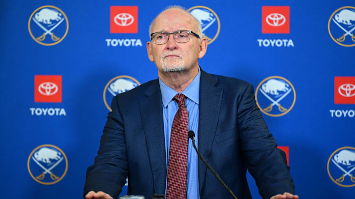Buffalo Sabres bench boss Lindy Ruff leads the list of NHL coaches on the hot seat.