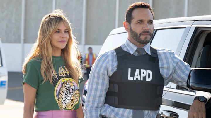 HIGH POTENTIAL - ÒPartnersÓ - The FBI joins the investigation into the murder of a controversial tech magnate, forcing Karadec to reunite with his former partner. Meanwhile, Ludo becomes overwhelmed with his increasing childcare duties. TUESDAY, FEB. 4 (9:00-10:00 p.m. EST) on ABC. (Disney/Carlos Lopez-Calleja) 
KAITLIN OLSON, DANIEL SUNJATA