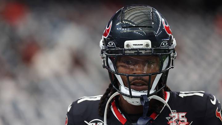 Aug 20, 2026; Houston, Texas, USA; Houston Texans wide receiver Nico Collins (12) catches a ball and warm-ups before the Houston Texans played the Las Vegas Raiders at Reliant Stadium. Mandatory Credit: Thomas Shea-Imagn Images Aug 20, 2026; Houston, Texas, USA; Houston Texans wide receiver Nico Collins (12) catches a ball and warm-ups before the Houston Texans played the Las Vegas Raiders at Reliant Stadium. Mandatory Credit: Thomas Shea-Imagn Images