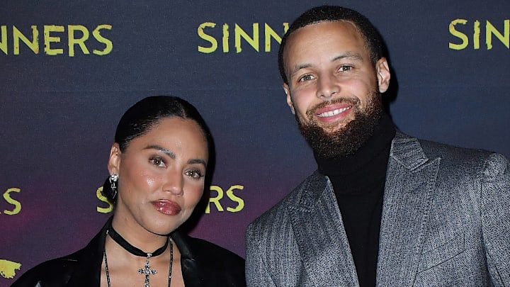 April 16, 2025:  Ayesha Curry and Stephen Curry attend a special screening of 'Sinners.'