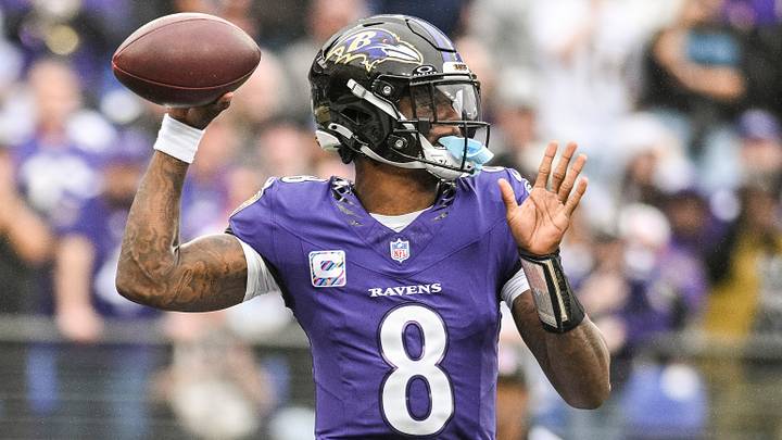 Oct 4, 2026; Baltimore, Maryland, USA; Baltimore Ravens quarterback Lamar Jackson (8) drops back to pass during the first half against the Tennessee Titans at M&T Bank Stadium. Mandatory Credit: Tommy Gilligan-Imagn Images Oct 4, 2026; Baltimore, Maryland, USA; Baltimore Ravens quarterback Lamar Jackson (8) drops back to pass during the first half against the Tennessee Titans at M&T Bank Stadium. Mandatory Credit: Tommy Gilligan-Imagn Images
