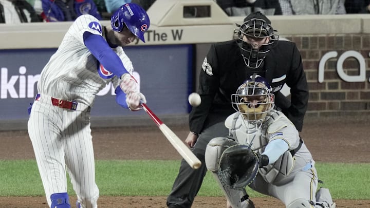Kyle Tucker hitting a home run against the Brewers in the NLD