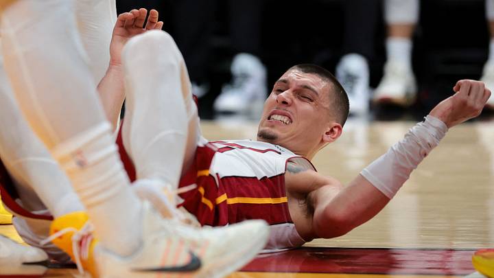 Apr 1, 2026; Miami, Florida, USA; Miami Heat guard Tyler Herro (14) reacts against the Boston Celtics during the fourth quarter at Kaseya Center. Mandatory Credit: Sam Navarro-Imagn Images Apr 1, 2026; Miami, Florida, USA; Miami Heat guard Tyler Herro (14) reacts against the Boston Celtics during the fourth quarter at Kaseya Center. Mandatory Credit: Sam Navarro-Imagn Images