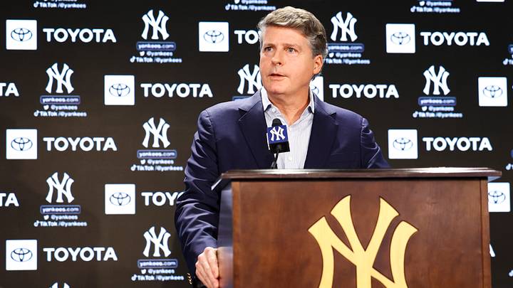 Dec 21, 2022; Bronx, New York, USA; Hal Steinbrenner during a press conference at Yankee Stadium. Mandatory Credit: Jessica Alcheh-USA TODAY Sports Dec 21, 2022; Bronx, New York, USA; Hal Steinbrenner during a press conference at Yankee Stadium. Mandatory Credit: Jessica Alcheh-USA TODAY Sports