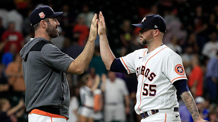 Houston Astros pitcher Justin Verlander, Ryan Pressly