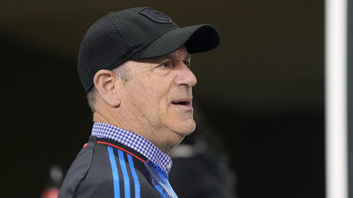 Feb 22, 2025; San Jose, California, USA; San Jose Earthquakes owner John Fisher before the game against Real Salt Lake at PayPal Park. Mandatory Credit: Darren Yamashita-Imagn Images Feb 22, 2025; San Jose, California, USA; San Jose Earthquakes owner John Fisher before the game against Real Salt Lake at PayPal Park. Mandatory Credit: Darren Yamashita-Imagn Images