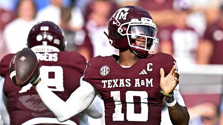 Texas A&M Aggies quarterback Marcel Reed (10) looks to pass the ball during the fourth quarter against the Kentucky Wildcats at Kyle Field. Texas A&M Aggies quarterback Marcel Reed (10) looks to pass the ball during the fourth quarter against the Kentucky Wildcats at Kyle Field.