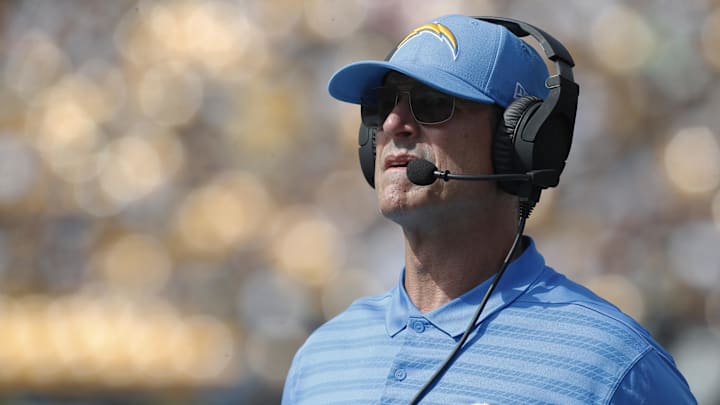 Harbaugh is in his first year as Chargers head coach. 