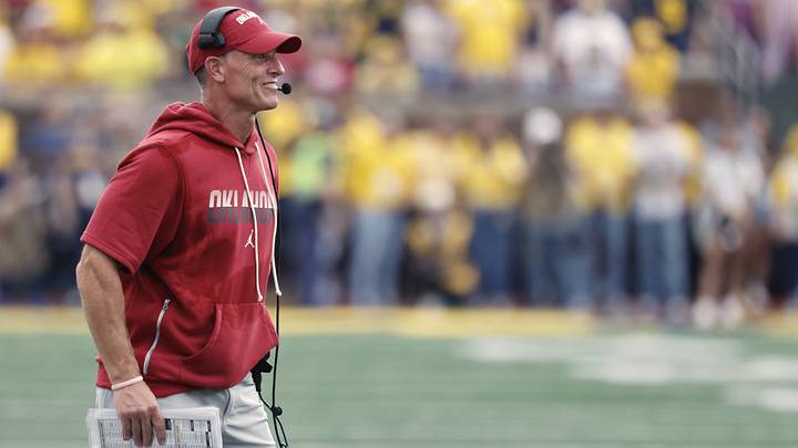 Oklahoma coach Brent Venables looks on from the sideline. | Rick Osentoski-Imagn Images