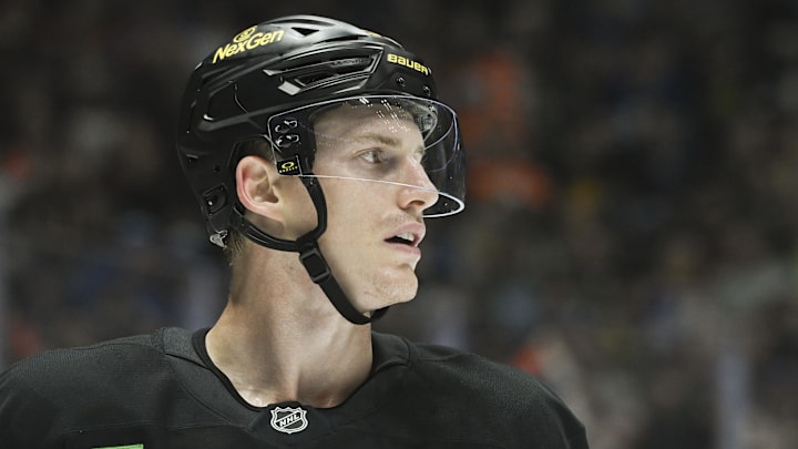 Oct 26, 2025; Vancouver, British Columbia, CAN;Vancouver Canucks defenseman Tyler Myers (57) ready to start play during the third period against the Edmonton Oilers at Rogers Arena. Mandatory Credit: Simon Fearn-Imagn Images Oct 26, 2025; Vancouver, British Columbia, CAN;Vancouver Canucks defenseman Tyler Myers (57) ready to start play during the third period against the Edmonton Oilers at Rogers Arena. Mandatory Credit: Simon Fearn-Imagn Images