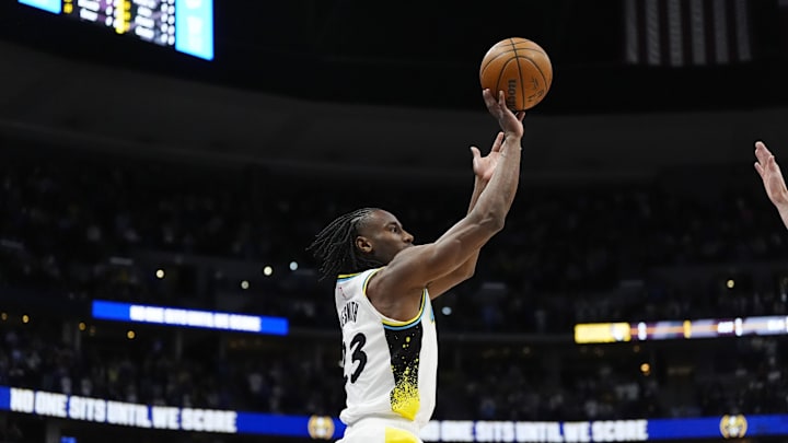 Apr 6, 2025; Denver, Colorado, USA; Indiana Pacers forward Aaron Nesmith (23) shoots the ball in the first quarter against the Denver Nuggets at Ball Arena. Mandatory Credit: Ron Chenoy-Imagn Images Apr 6, 2025; Denver, Colorado, USA; Indiana Pacers forward Aaron Nesmith (23) shoots the ball in the first quarter against the Denver Nuggets at Ball Arena. Mandatory Credit: Ron Chenoy-Imagn Images