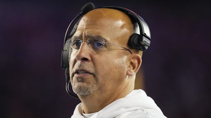 Penn State head coach James Franklin during the game against the Wisconsin Badgers at Camp Randall Stadium.
