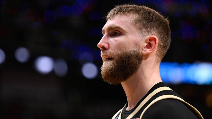 Mar 28, 2026; San Jose, CA, USA; Purdue Boilermakers guard Braden Smith (3) walks off the court after an Elite Eight game against the Arizona Wildcats of the West Regional of the men's 2026 NCAA Tournament at SAP Center. Mandatory Credit: Eakin Howard-Imagn Images