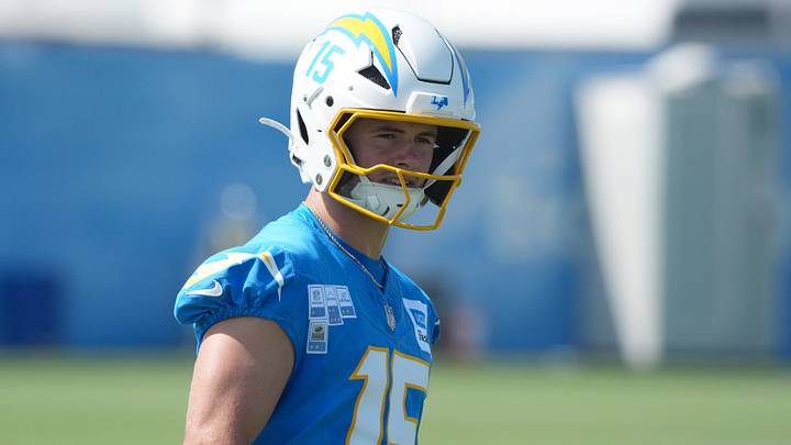 Los Angeles Chargers receiver Ladd McConkey (15) at training camp at The Bolt. Mandatory Credit: Kirby Lee-Imagn Images Los Angeles Chargers receiver Ladd McConkey (15) at training camp at The Bolt. Mandatory Credit: Kirby Lee-Imagn Images