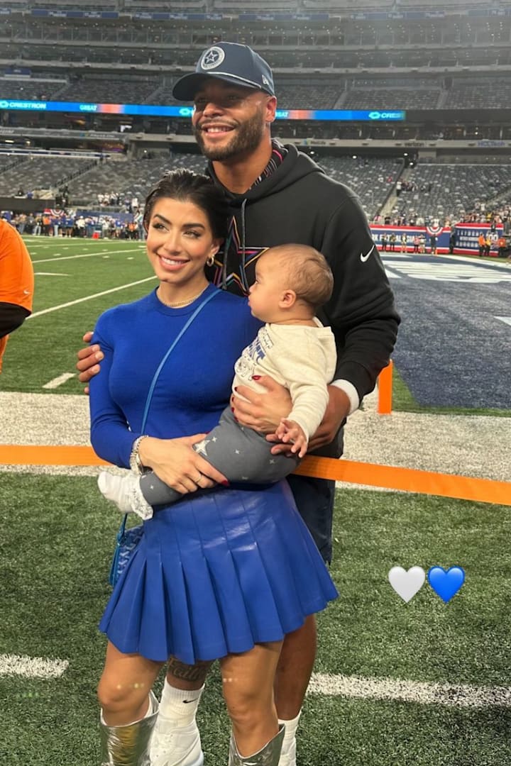 Dak Prescott's girlfriend Sarah Jane Ramos electrifies in Cowboys blue miniskirt