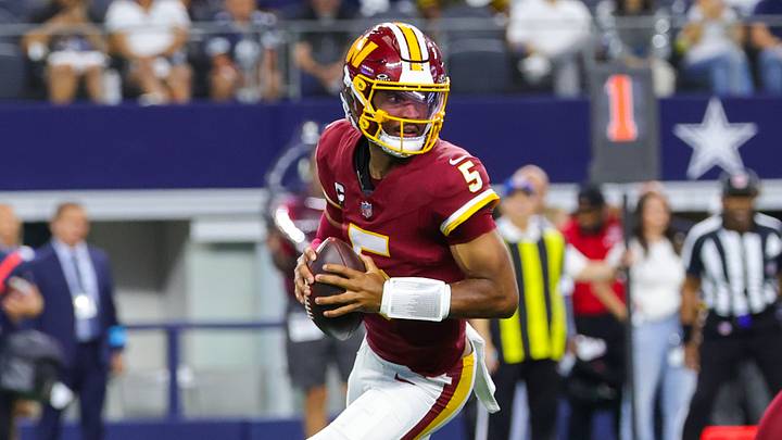 Washington Commanders quarterback Jayden Daniels. Washington Commanders quarterback Jayden Daniels.