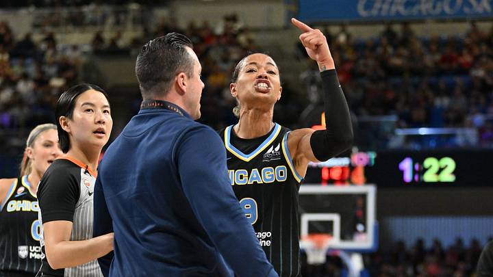 Natasha Cloud exchanged words with Enes Kanter Freedom in the Sky’s game with the Fever on Sunday. Natasha Cloud exchanged words with Enes Kanter Freedom in the Sky’s game with the Fever on Sunday.
