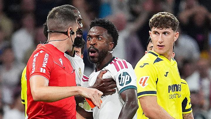 Vinicius Junior, del Real Madrid, en su expulsión ante el Villarreal. Vinicius Junior, del Real Madrid, en su expulsión ante el Villarreal.