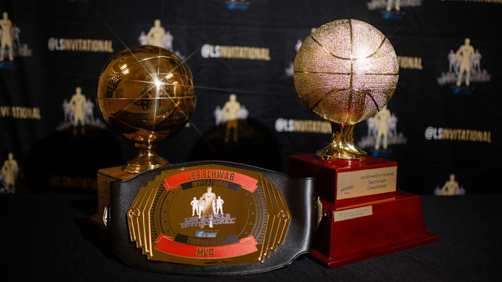 Les Schwab Invitational trophies award the top team in the long-running 16-team tournament in Portland, Oregon. 