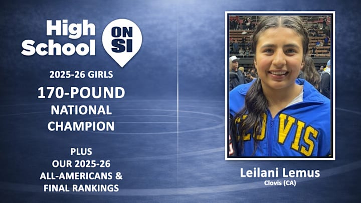 Clovis (CA) senior Leilani Lemus is the 2025-26 High School 170-Pound Girls National Wrestling Champion.