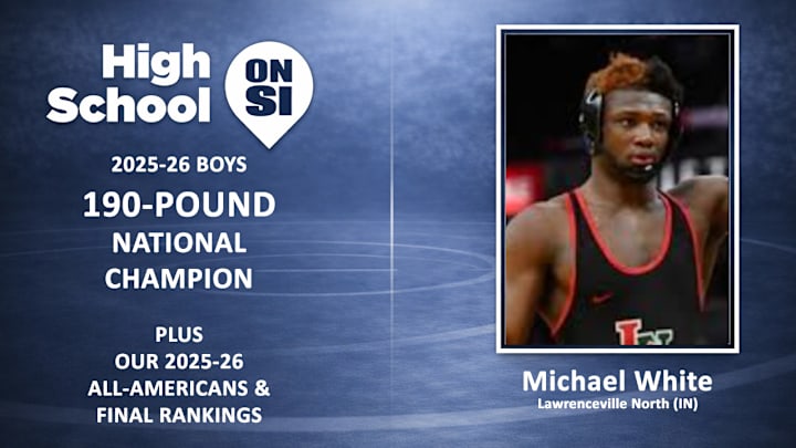 Lawrence North (IN) senior Michael White is the 2025-26 High School On SI 190-Pound National Wrestling Champion.