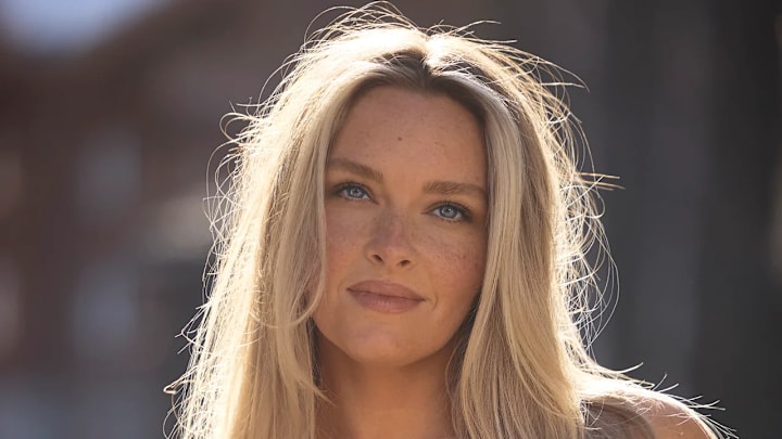 Camille Kostek was photographed by Derek Kettela in Saas-Fee, Switzerland.