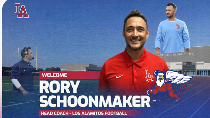Rory Schoonmaker is the new head football coach at Los Alamitos High.
